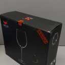 JBHO Hand Blown Italian Style Crystal White or Red Glasses - Gift Packaging for Any Occasion - Lead-Free Premium Crystal Clear Glass - Set of 4-18 Ounce