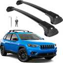 Roof Rack Cross Bars Compatible with Jeep Cherokee 2014-2023, 260lbs Heavy Duty Lockable Aluminum Roof Rails Crossbars Cargo Bars Canoe Rooftop Luggage