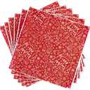 100 Sheets Christmas Wax Paper for Food, Red and White Parchment Paper Cookie Box Deli Wrapping Grease Resistant Basket Liners for Xmas Home Kitchen Party Food Supplies(9.8 x 9.8 Inches)