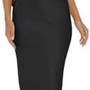 2025 Satin One Shoulder Maxi Dress for Women Summer Silk Formal Elegant Backless Ruffle Sleeveless Wedding Guest Dresses, M