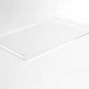 Hiddin Clear Acrylic Pet Feeder Overflow Tray, Modern Spill Mat for Dogs and Cats, Protects Floors from Water and Food Mess, Durable Lucite Design, Easy to Clean, Pairs with Elevated Dog Bowl Stand