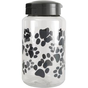Lixit Dog Treat Plastic Jar, 128 ounce (Grey)