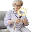 15X Hands Free Magnifying Glass with Light, Rechargeable 1200mAh Neck LED Magnifier with 6 Light Modes for Seniors, Jewelers, Crafts, Painting, Read, Close Work