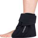 Ankle Ice Pack Wrap for Swelling, Heel Ice Pack for Pain Relief, Hot Cold Therapy Cold Pack for Plantar Fasciitis, Achilles Tendonitis, Ankle Sprain, Foot Pain, Black