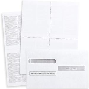 100 W2 Forms 2025 with Envelopes, Blank W2 4 UP Tax Forms, Compatible with QuickBooks, Sage and other programs, Ideal for E-Filing, Laser or Inkjet Printers, 100 Sheets and 100 Self Seal Envelopes