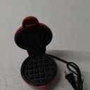 CROWNFUL Mini Waffle Maker Machine, 4 Inch Chaffle Maker with Compact Design, Easy to Clean, Non-Stick Surface, Recipe Guide Included, Perfect for Breakfast, Dessert, Sandwich, or Other Snacks (Red)