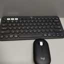 Logitech Pebble 2 Combo, Wireless Keyboard and Mouse, Quiet and Portable, Customizable, Logi Bolt, Bluetooth, Easy-Switch for Windows, macOS, iPadOS, Chrome - Black