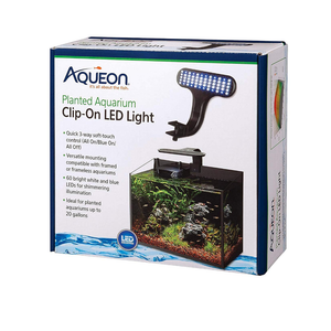 Aqueon Clip-On LED Aquarium Fish Tank Light for Planted Growing Plants for Up To 20 Gallon Aquariums