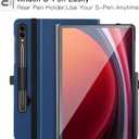 ZtotopCases for Samsung Galaxy Tab S10 Plus Case 2024/ S9 Plus/ S9 FE Plus 5G 12.4 Inch 2023, Premium PU Leather Cover with Hand Strap/Front Pocket/S Pen Holder for Tablet S10+/S9+/S9 FE+, Blue