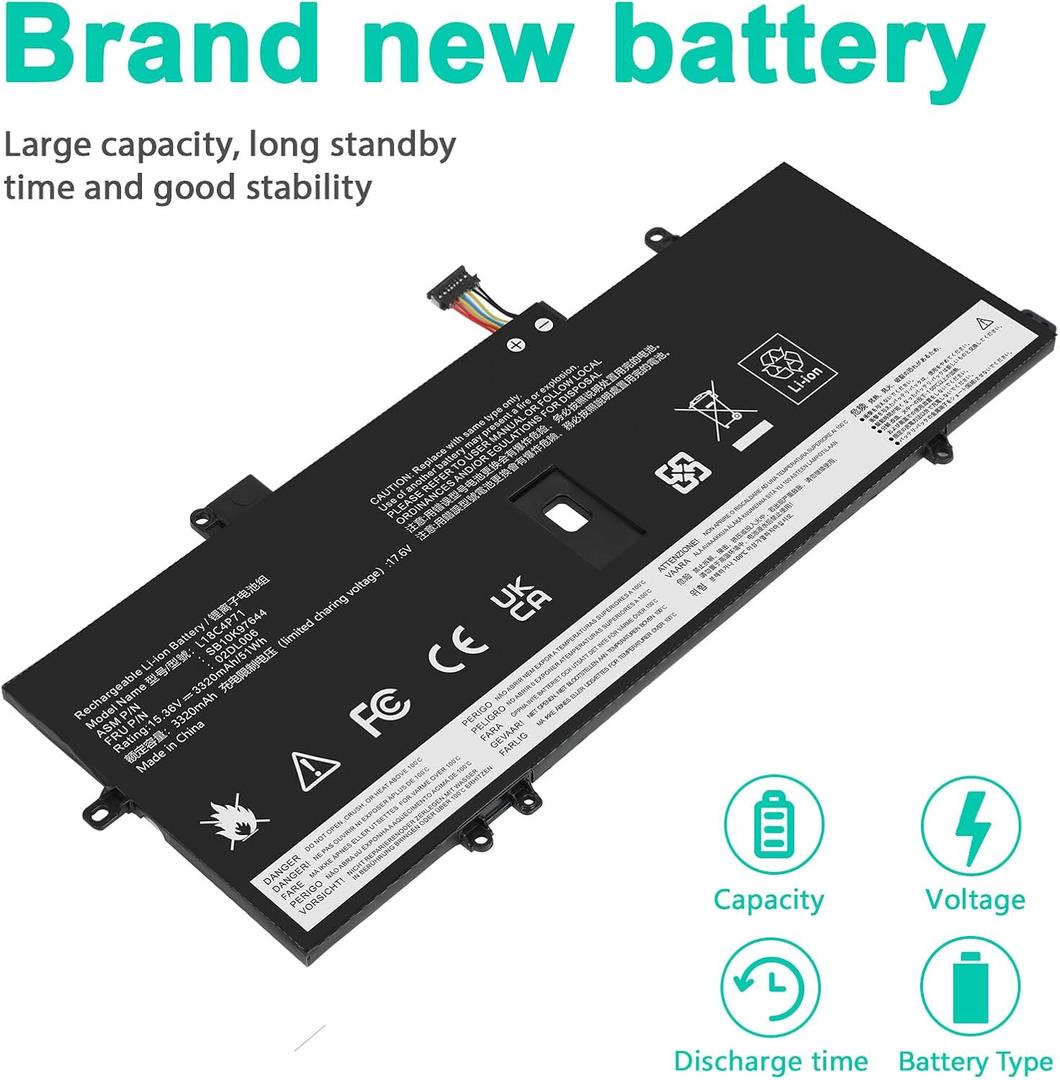 TREE.NB L18C4P71 Laptop Battery Compatible with Lenovo ThinkPad X1 Yoga 4th Gen / X1 Carbon 7th Gen 2019 8th Gen 2020 Series L18L4P71 L18M4P72 02DL005 02DL006 02DL004 SB10K97643 SB10K97642 SB10K97644