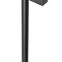 RUACQ Toilet Paper Holder Stand, Magnetic Closure Toilet Paper Stand with Lift-Up Rotating Arm, SUS304 Stainless Steel Bathroom Toilet Paper Holder Free Standing, Weighted Base (Matte Black)