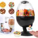12"Large Automatic Candy Dispenser Machine,Vintage Motion Activated Candy Dispenser Touch Free,3 Distribution Options Desktop Auto Candy Dispenser for Office Desk,Home,Party (Black)