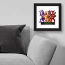 Trends International Gallery Pops Five Nights at Freddy's - Rockstar Group Wall Art Wall Poster, 12" x 12", Black Framed Version