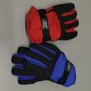 SATINIOR 2 Pairs Kids Waterproof Winter Snow Gloves Ski Gloves for Boy Girl Outdoor Warm Thickening Snowboar (S)