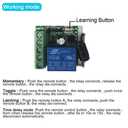 QIACHIP DC 12V 1CH 433Mhz RF Wireless Relay Remote Control Light Momentary Switch Transmitter with Receiver (1 Relay), KR1201B_1