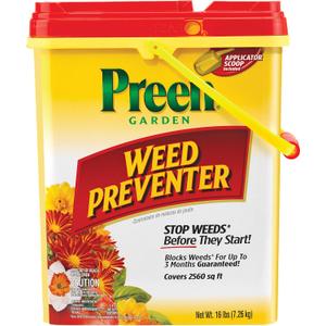 Preen Garden Weed Preventer - 16 lb. Pail - Covers 2,560 sq. ft.