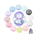 ZhaoJum 12 Pcs Reusable Water Balloons for Kids Age 3+ Outside Games, Summer Beach Pool Water Toys for Toddler Boys and Girls, Silicone Quick Fill Sealing Magnetic Bomb BallsWB