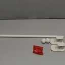 KAMANINA Curtain Rods No Drilling for Windows 16 to 30 Inches, 5/8 Inch Small Curtain Rod for Door Screwless with Adhesive Brackets without Drilling, White