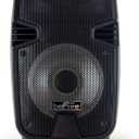 beFree Sound 8 Inch 400 Watts Bluetooth Portable Party Speaker with USB, SD Input and Reactive Lights, Black