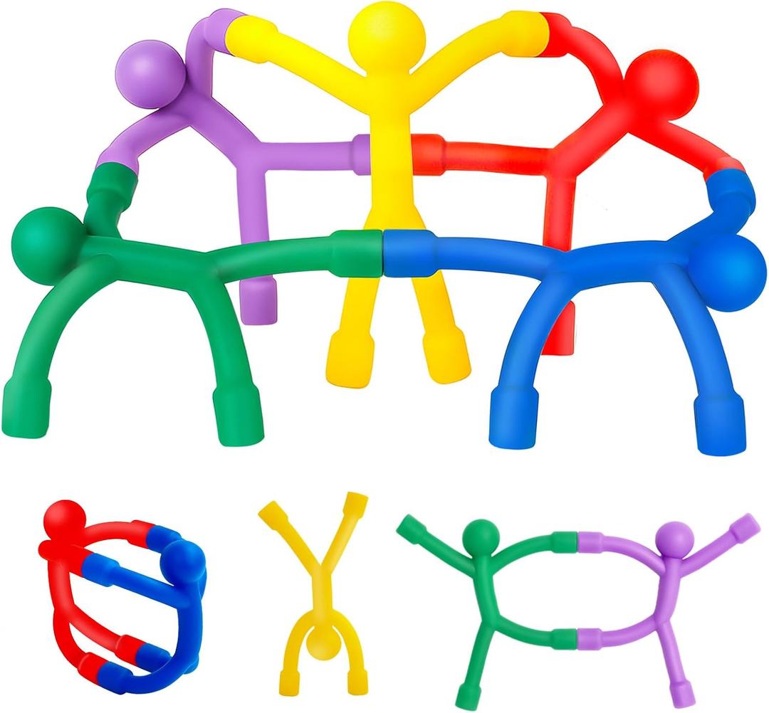 Magnetic Toddlers Sensory Toys, 10Pcs Road Trip Car Airplane Travel Activities Essentials Toy for Kids Ages 4-8, Fidget Toys for Adults Teens Boys girls Stress Relief, Strong Fridge Magnet Men People