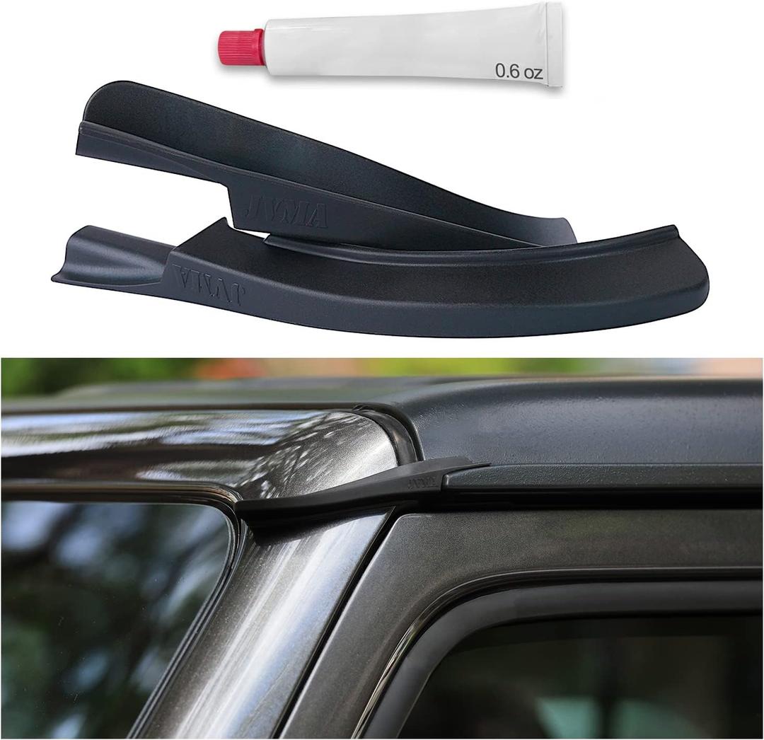 JVMA Hardtop Rain Gutter Extensions Rooftop Rainwater Deflector for Jeep Wrangler JL JLU Accesssories 2018-2024 and Gladiator JT Exterior Accessory (US Patented)