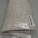 YoungsTex Short Linen Curtains 54 Inch Length 2 Panels for Window, Light Filtering Drapes Semi Sheer with Bronze Grommet Rustic Textured for Bathroom Bedroom Living Room, 42 X 54 Inch (Natural)