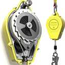 23ft Self Retracting Lifeline, 330LBS Fall Arrest Fall Protection, Heavy Duty Retractable Safety Lanyard Rope Aluminum Alloy Lifeline Self Locking Hooks for Construction Roofing Tower Crane