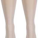 Truform Sheer Compression Stockings, 15-20 mmHg, Women's Knee High Length, Open Toe, 20 Denier, Ivory, Medium