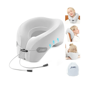 Travel Neck Pillow Memory Foam Neck Support, 2025 Upgraded Advanced Travel Pillow for Road Trips, Adjustable Clasp, Storage Bag, Airplane Pillow for Travel, Home, Office, and Gaming