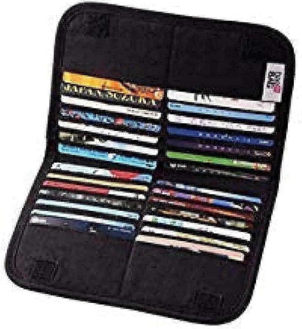 iN. Slim credit card holder wallet, Gift card display case, Minimalist light thin card storage case rfid blocking for men & women, with 28 slots in black