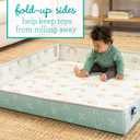 Infantino Foldable Soft Foam Play Mat, 57" Baby Mat for Floor Time, Lightweight, Easy to Store, Wipeable, Rainbows