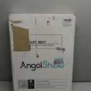 Angol Shiold Quiet-Close Molded Wood Toilet Seat with Non-Slip Adjustable Hinges, Anti-Pinch Bumpers, Easy Install & CleanBone, Elongated 18.5''