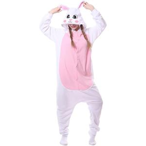 RANRNAR Adult Onesie Pajamas,Halloween Animal Costume,Cosplay Christmas Sleepwear Jumpsuit onesie for women (White, S)