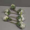 Crowye 8 Bundles Artificial Peonies Realistic Flowers with Stems Bouquet Peonies for Table Centerpieces Wedding Decoration Bridal Floral Arrangement (White)