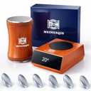 Rolling Knife Sharpener Kit with Diamond & Ceramic Discs, Magnetic Angle Guide 15° 20°, Professional Kitchen Knife Sharpener System, Manual Knife Sharpening Tool for Chef Knives Kitchen Gadgets