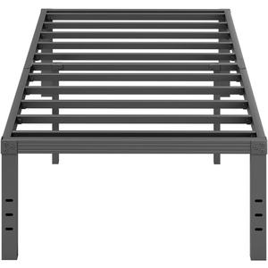18 Inch High Metal Twin XL Bed Frames, Platform Twin XL Bed Frame No Box Spring Needed, Easy Assembly, Noise Free, Sturdy, Black