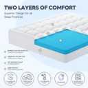 ELEMUSE Queen Size Dual Layer 3 Inch Memory Foam Mattress Topper,Cooling Gel Memory Foam Pillow Top Mattress Pad Cover for Back Pain Relief