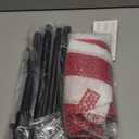 Barcetine American Flag with Pole - Includes 5ft Heavy Duty Flag Pole Holder for Outside House,3x5 Embroidered US Flag and Wall Mount Bracket,Tangle Free Flagpoles Kit for Porch,Garage,Outdoor (Black)