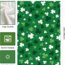 2 x St Patrick's Day Kitchen Towels Set of 3 PCS Green Clover Shamrock Farmhouse Holiday Dish & Hand Towels 18x26 Inch Spring Home Decoration