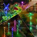Set of 6 Acrylic Solar Lights for Outside, Solar Powered Garden Decorations with 8 Lighting Modes, Outdoor Waterproof Pathway Lights for Yard, Patio Plant Pot, Flower Bed (Mixed)