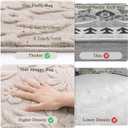 Vaukki 5x7 Area Rug for Living Room, Soft Fluffy Washable Modern Floral Indoor Floor Mat, Non Slip Shaggy Boho Accent Throw Carpet for Bedroom, Living Room, Nursery and Dining Room, Beige