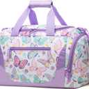 Small Duffle Bag for Kids Duffle Bag Girls Small Travel Bags Butterfly Toddler Overnight Bags with Shoe Compartment,Carry On Weekender for Preschool Daycare Sports,Christmas Birthday Gift for Kids