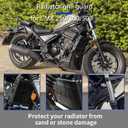 WOOGA Motorcycle Black Radiator Guard Protector Grille Grill Cover Shrouds Cooler Protector fit for HO&N&DA CMX 500 Rebel CMX 250 CMX 300 Accessories 2017 2018 2019 2020 2021 2022 2023 2024 2025