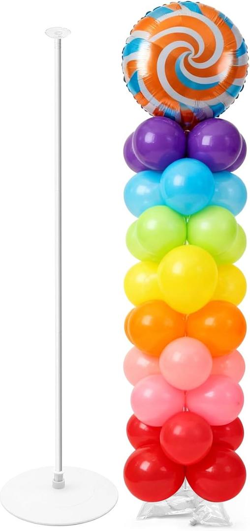 Tamodan 2026 Upgraded and Reinforced Balloon, 79 Inch Balloon Tower Reusable Metal Spiral Design, Balloon Stands for Floor Weddings, Baby Showers & Balloons Not Included