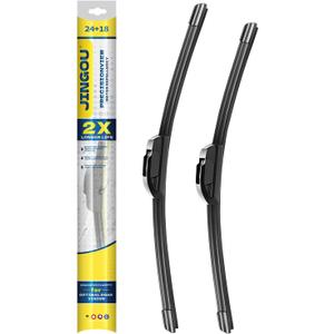 24''+18'' Front Windshield Wiper Blades Compatible with 2002,2004-2008 Toyota Corolla 2000-2003 Toyota Sienna OEM QUALITY Premium All-Season Automotive Replacement Wipers (Pack of 2)