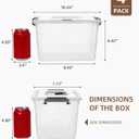 Citylife 4 Packs Plastic Storage Bins with Latching Lids Clear Storage Box with handle Stackable Storage Containers for Organizing Toys, Crafts, Tools