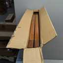 LZRS 2-Panel Freestanding Foldable Wood Dog Gate Solid Wood & Steel Wire, Chew-Resistant Pet Barrier for Indoor Use, Ideal for Small to Medium Dogs, Cherry