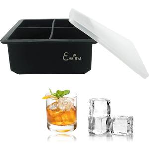 SILICONE 4 SQUARE ICE CUBE TRAY