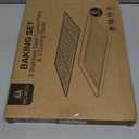 Stainless Steel Baking Sheet with Rack Set, Cookie Sheet with Cooling Rack, Set of 6 (3 Sheets + 3 Racks), Easy Clean