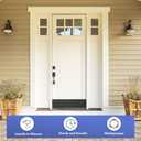 1 Pcs Door Kick Plates - 8 x 34 Inches Kick Plates for Exterior Interior Doors Protection Decor, 1.5mm (1/16 Inch) Thickness Rectangular Aluminum Door Push Plate (Black)